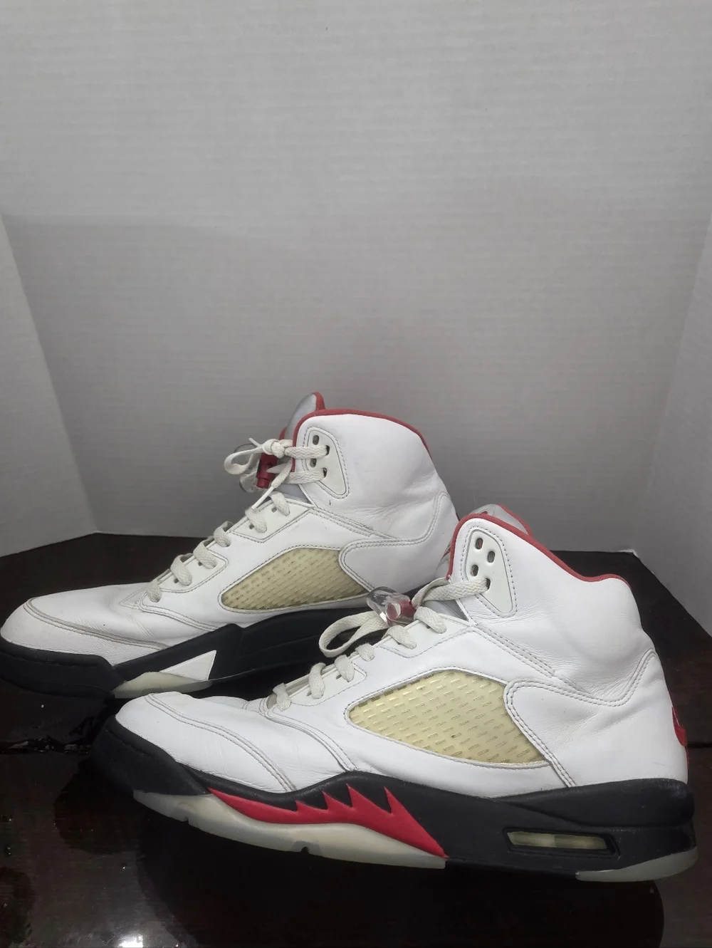 Nike Air Jordan Retro 5 Fire Red Basketball Sneakers In Size 14